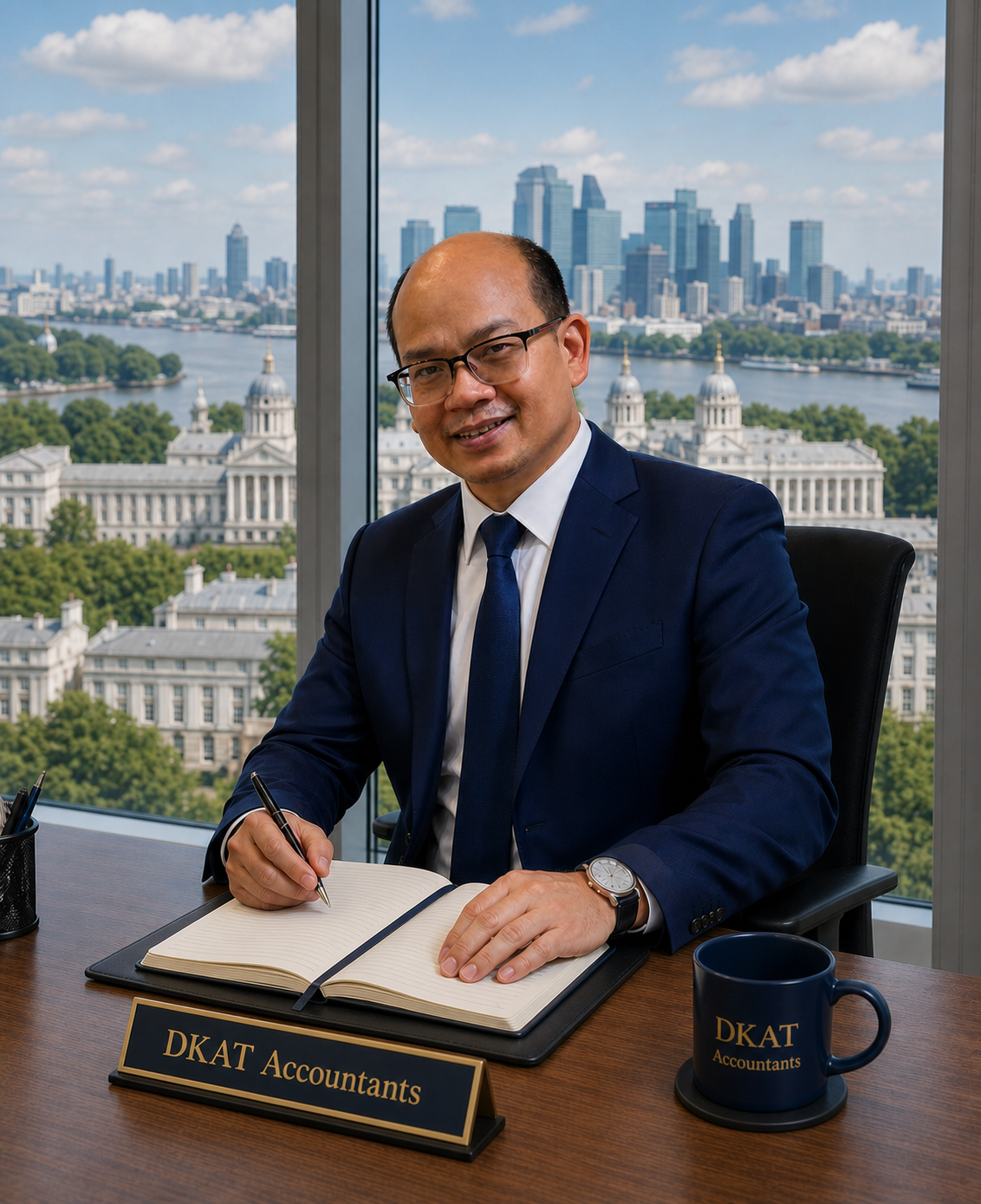 DKAT Accountants founder — FCCA-qualified accountant at the London office